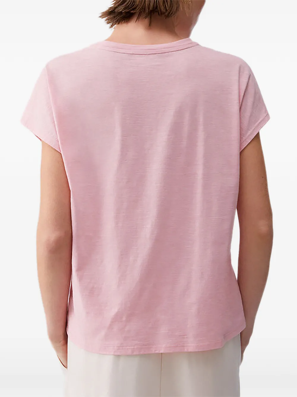 LIU JO Verfraaid T-shirt met ronde hals Roze