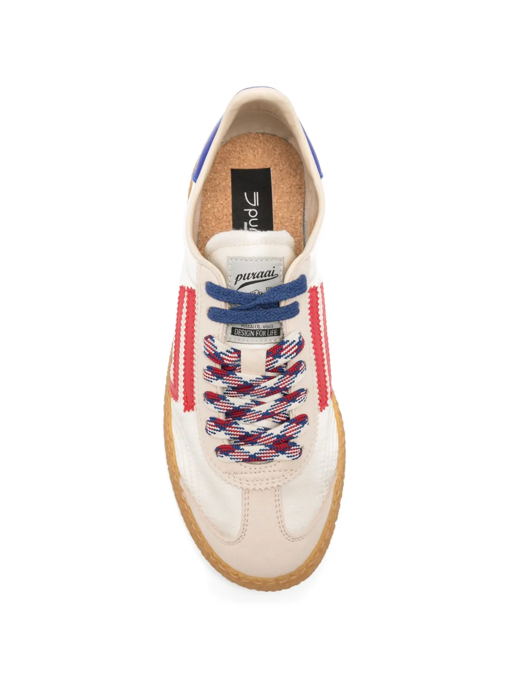 Puraai Gaeta striped detail sneakers Beige