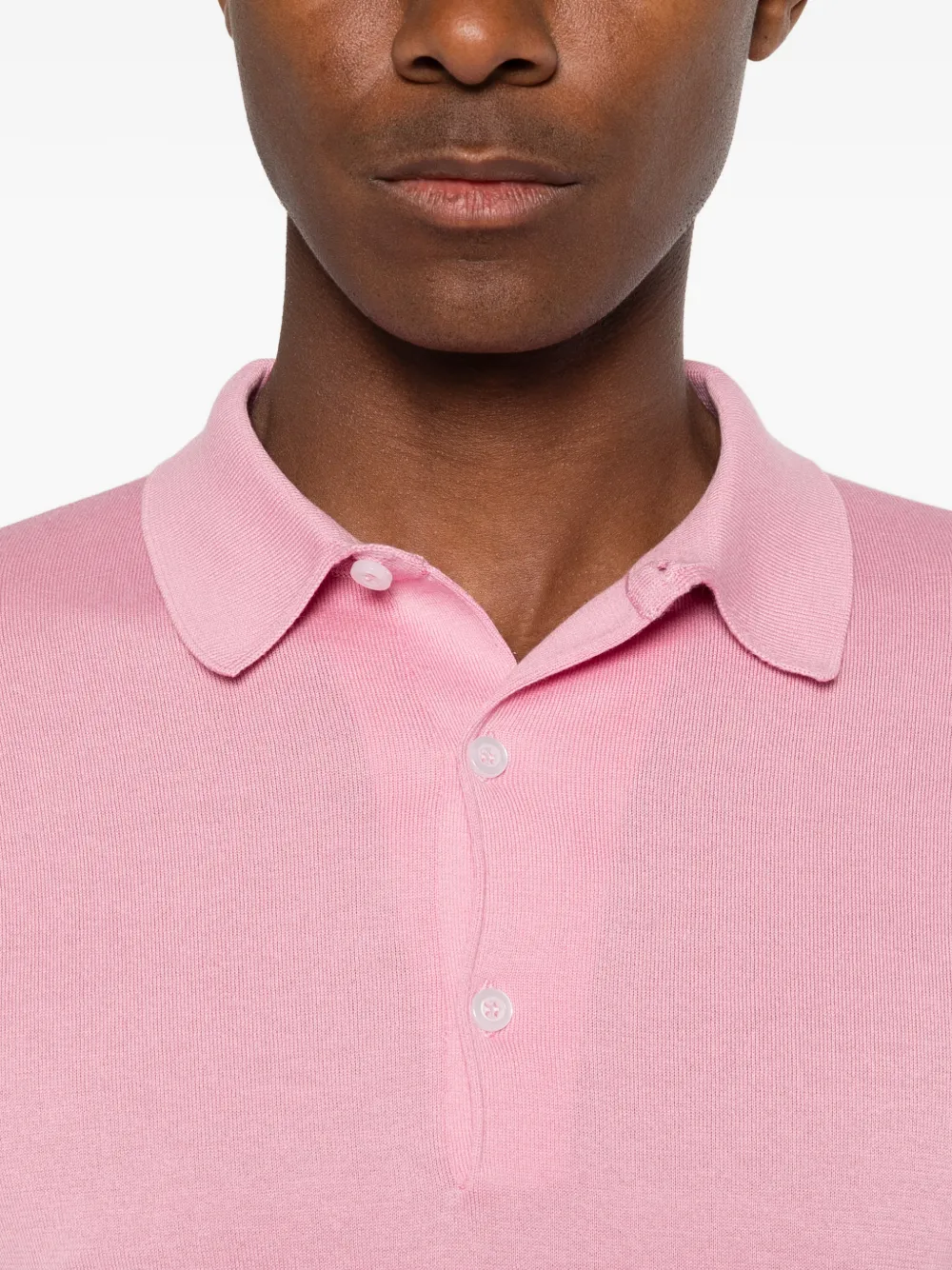 John Smedley Adria katoenen poloshirt Roze