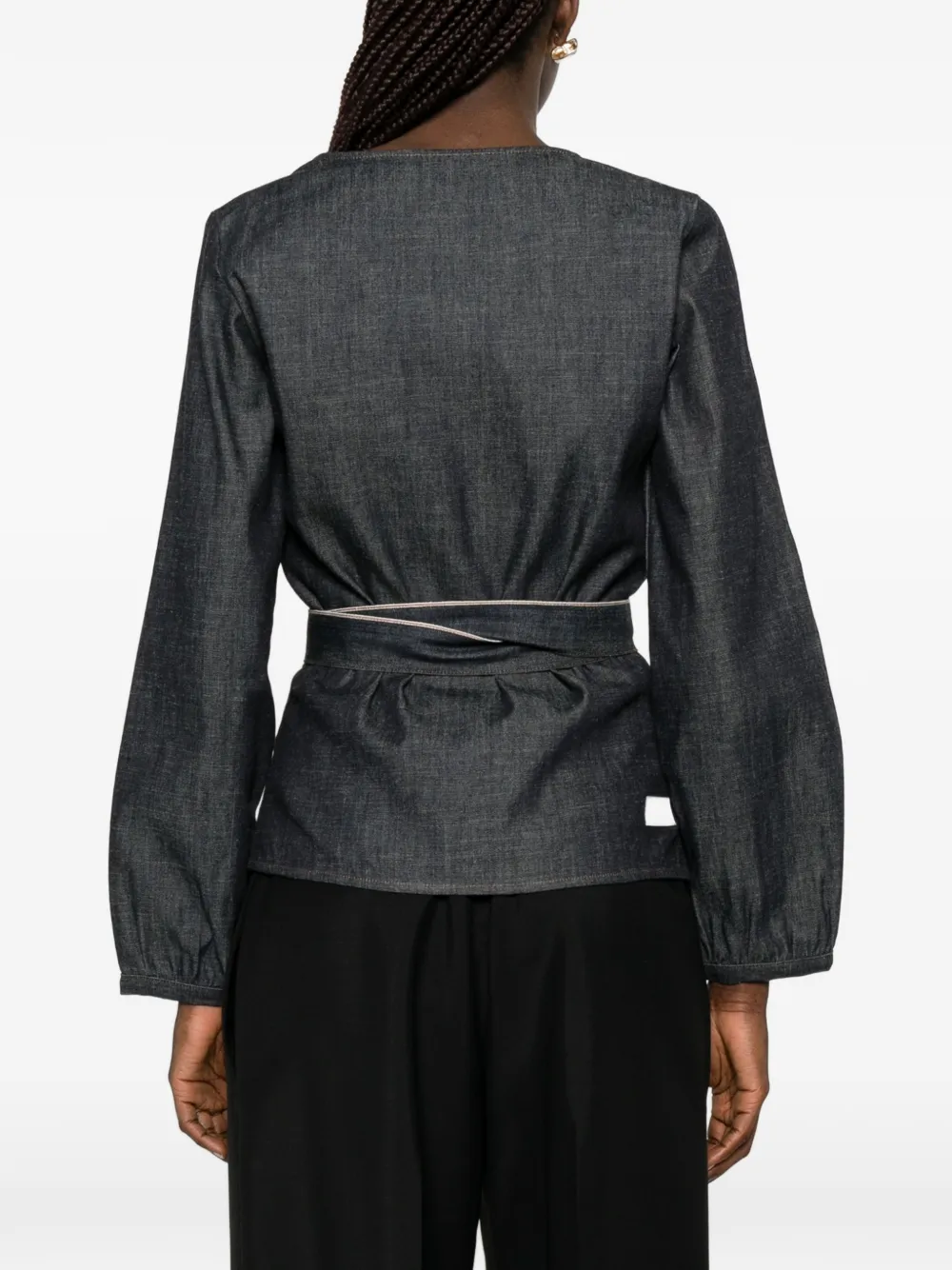 Nine In The Morning Blouse met v-hals Grijs