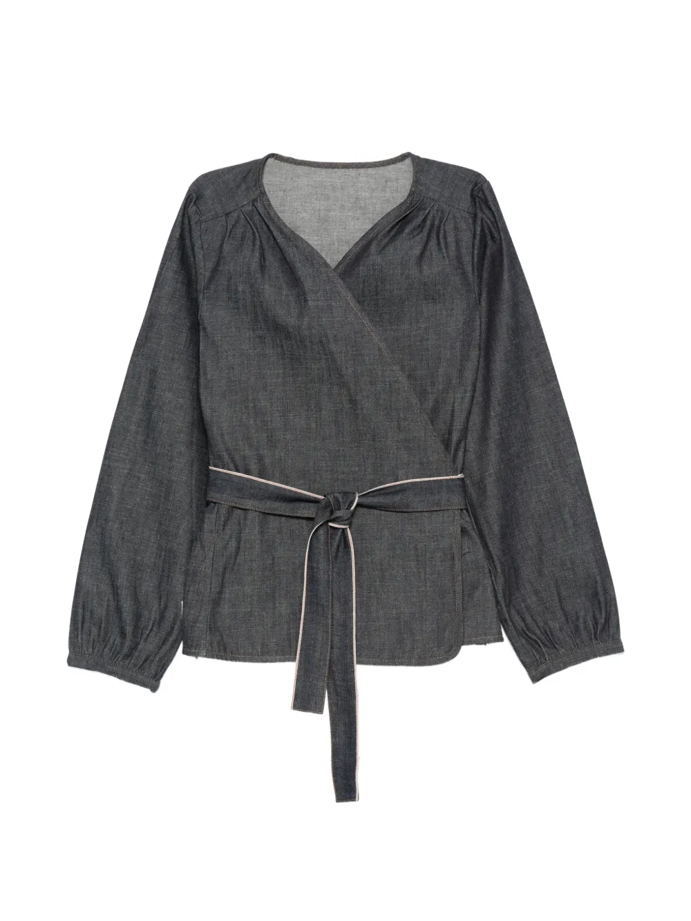 Nine In The Morning V-neck tie-fastening blouse - Grigio