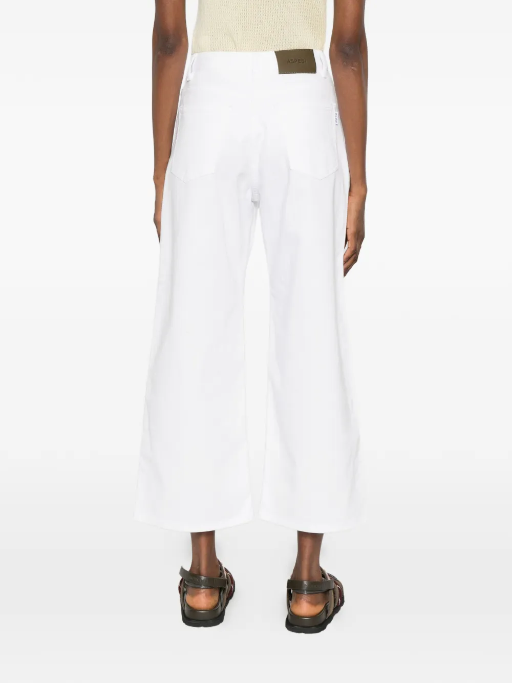 ASPESI Broek met wijde pijpen Wit