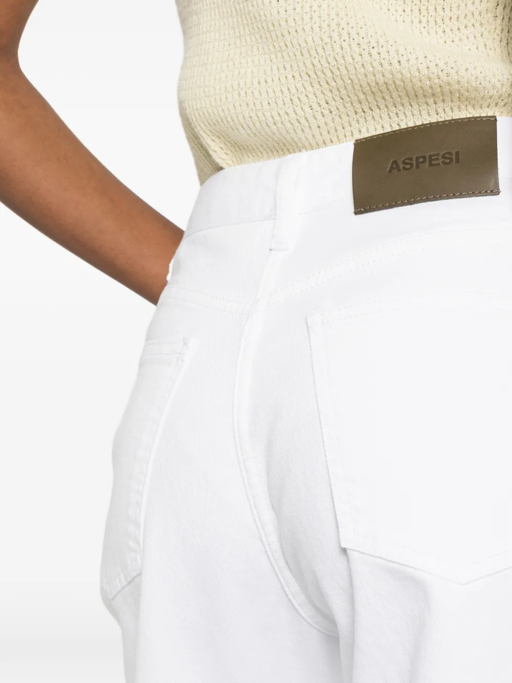 ASPESI Broek met wijde pijpen Wit