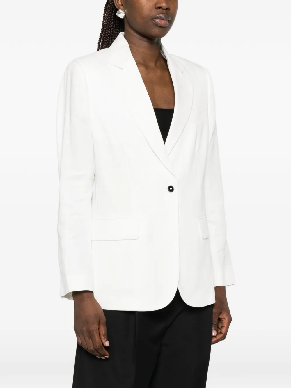 Nine In The Morning Bella blazer met enkele rij knopen Wit