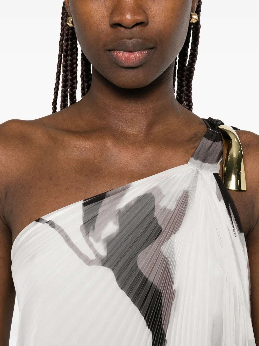 Max Mara Maxi-jurk met bloemenprint Wit