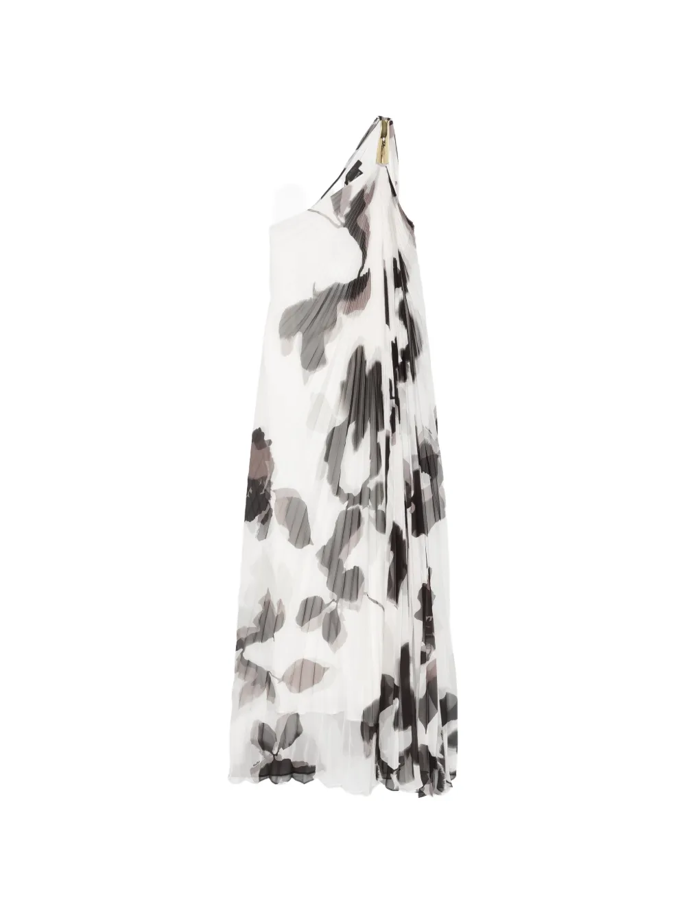 Max Mara floral-print pleated maxi dress - Bianco