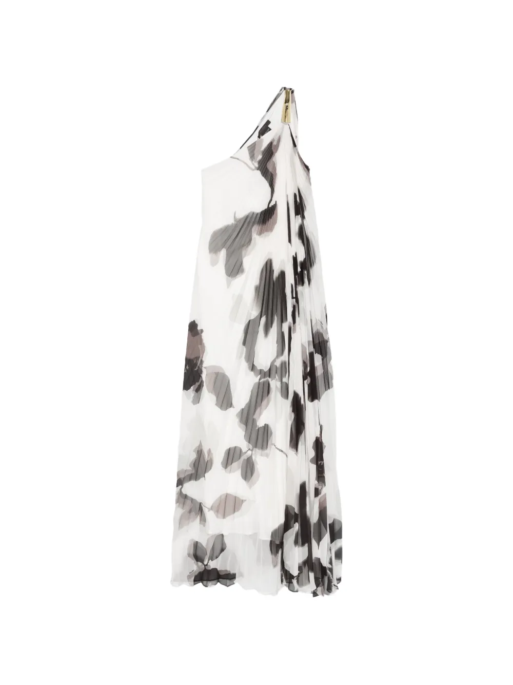Max Mara floral-print pleated maxi dress - Bianco