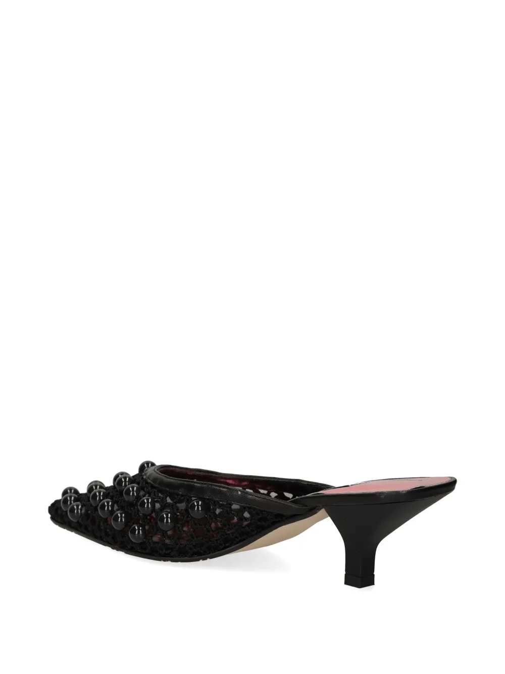 Ras beaded mesh mules Zwart