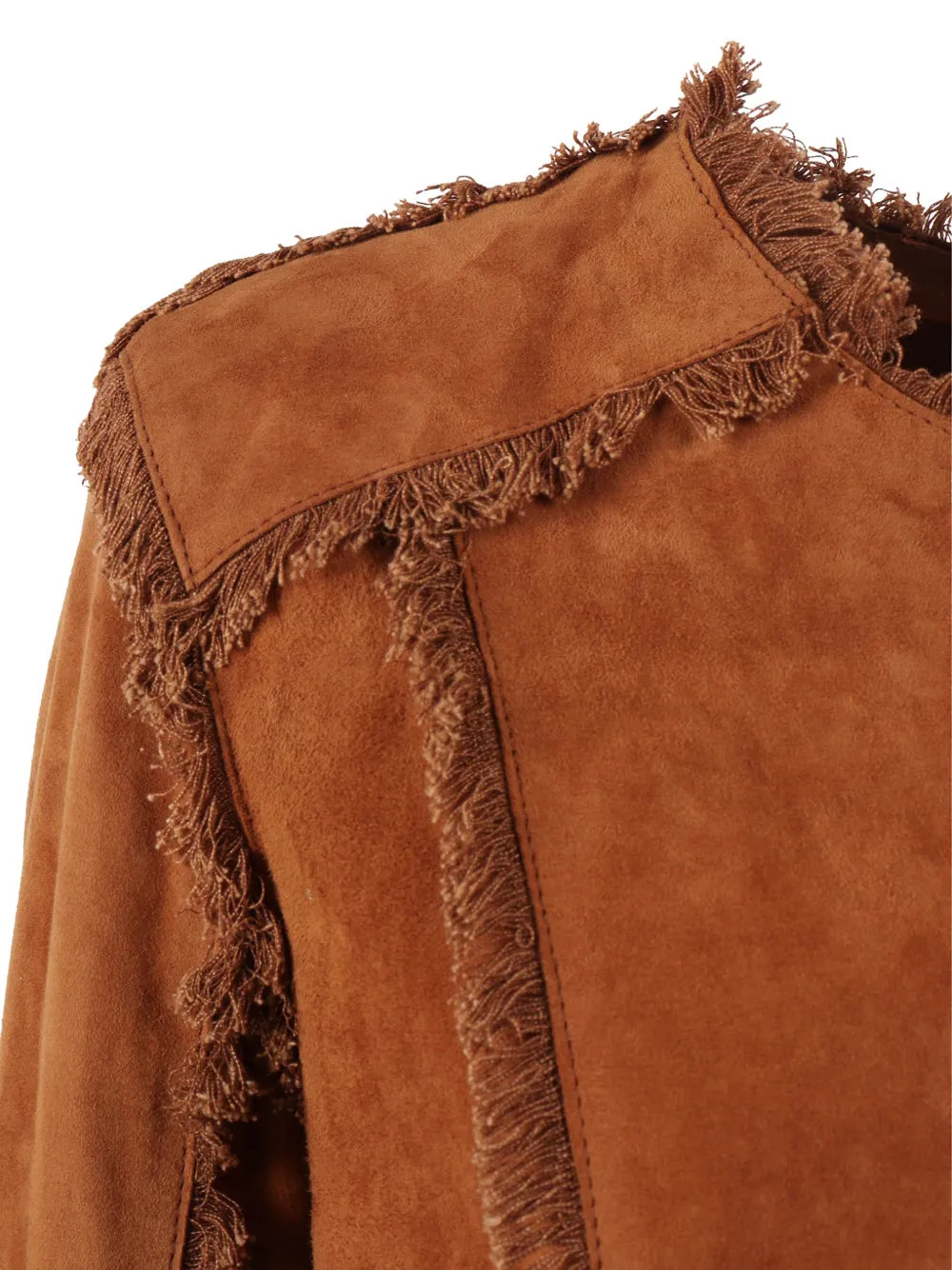  Bully Fringed Suede Jacket - Marrone 