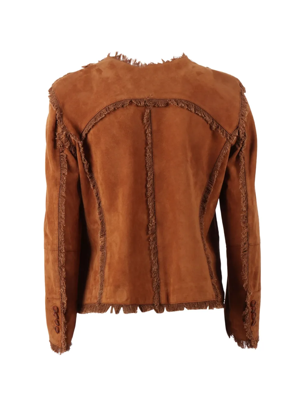  Bully Fringed Suede Jacket - Marrone 