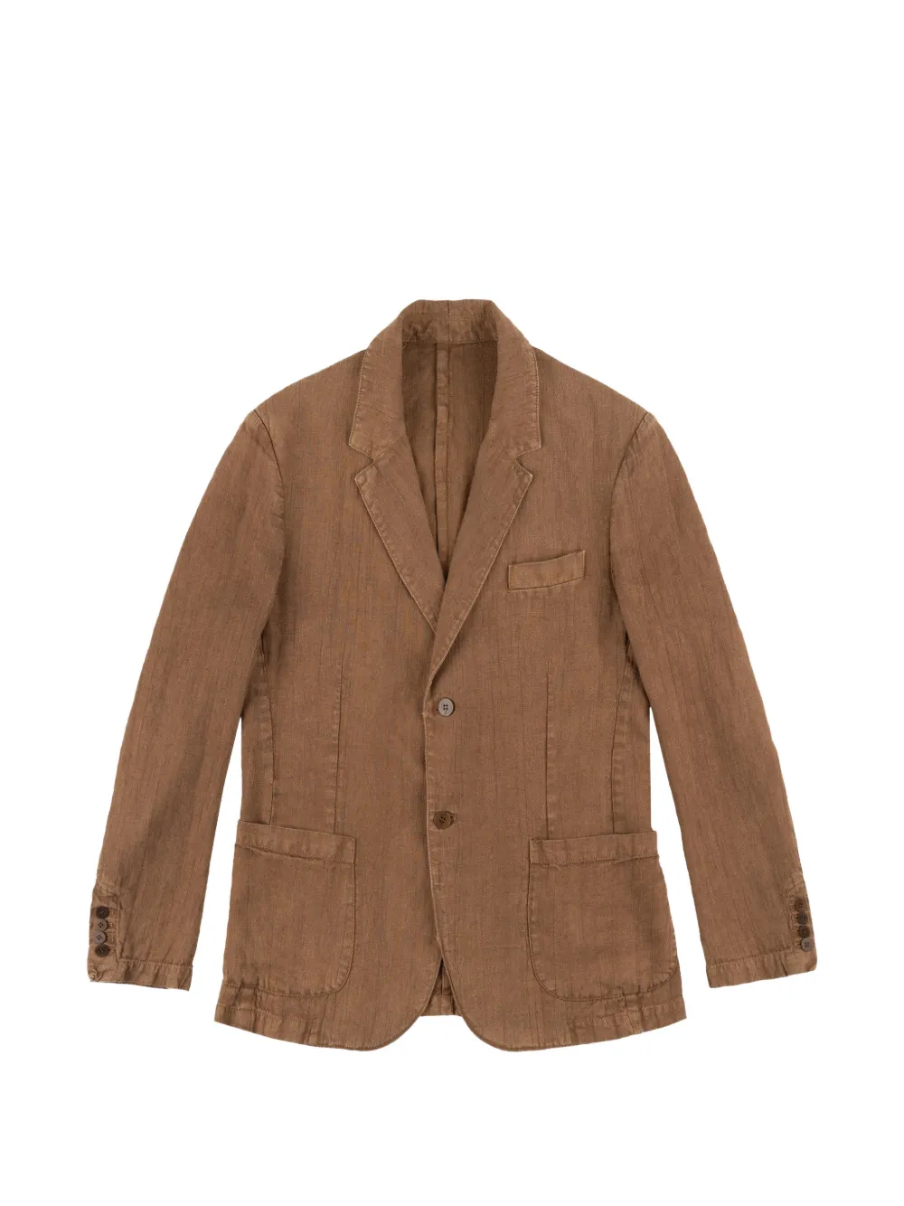 original vintage style single-breasted blazer - Brown