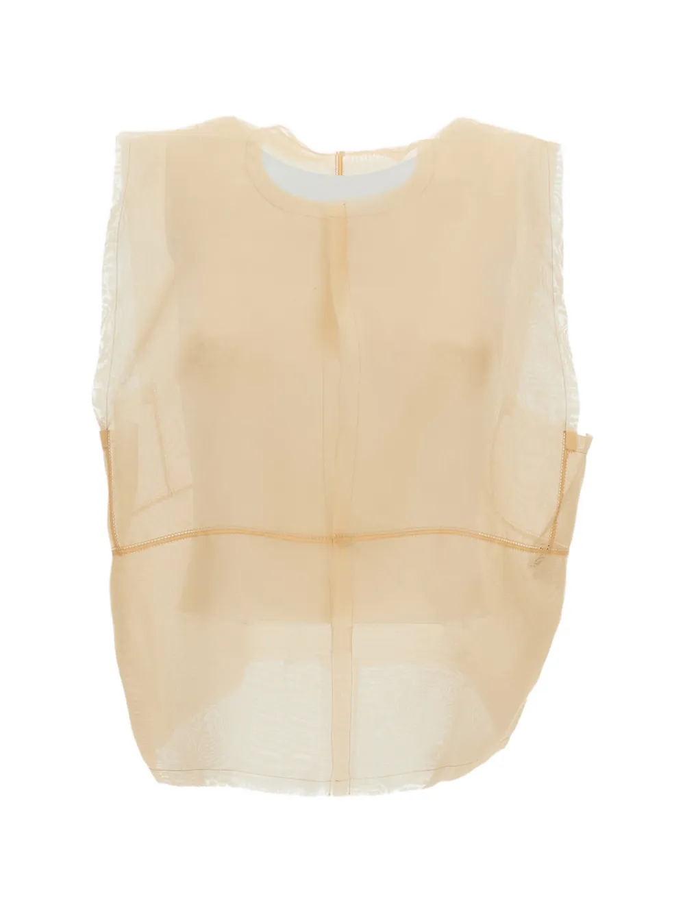 HUI MILANO Ciro sheer silk-organza top - Toni neutri