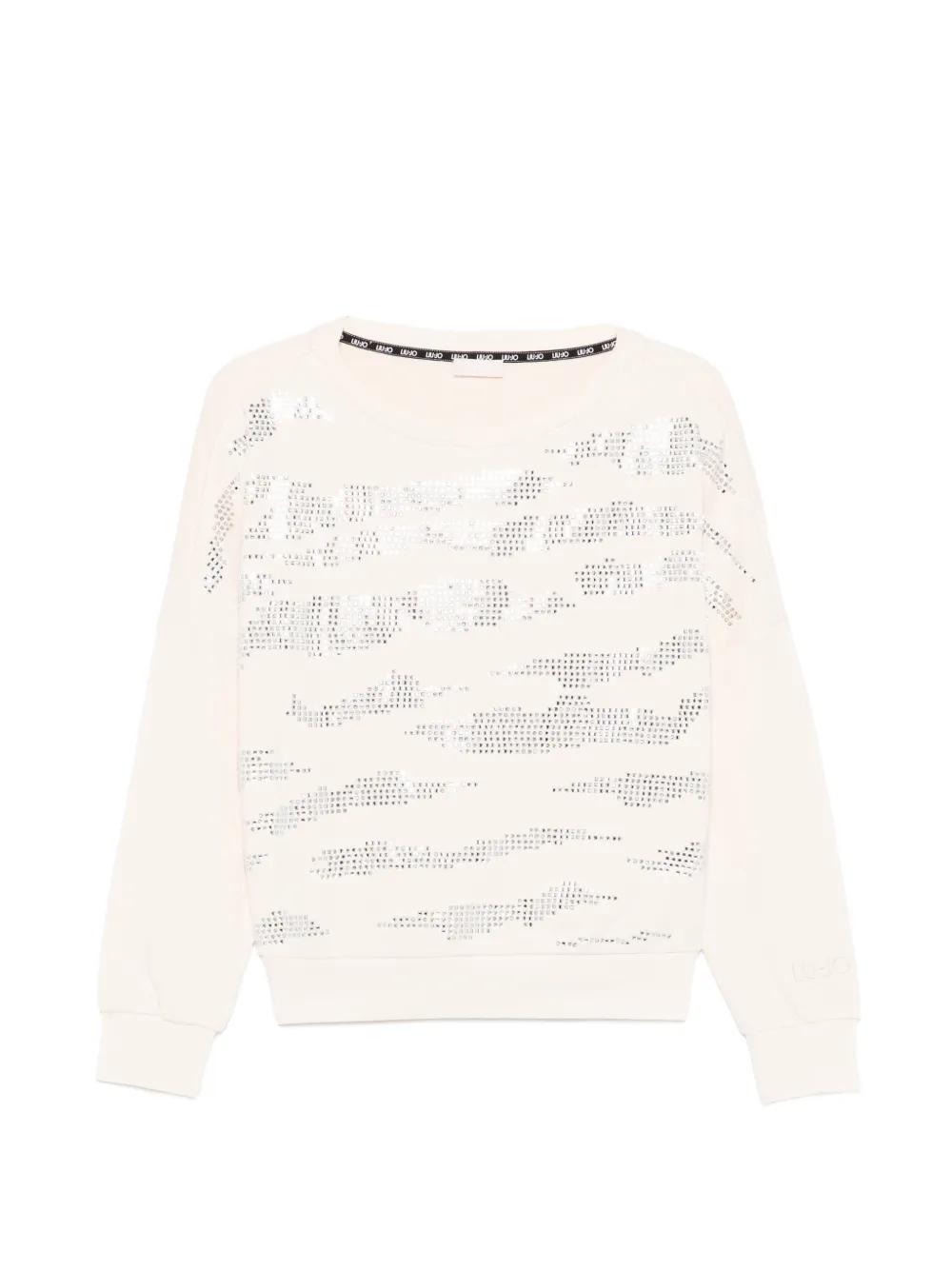 LIU JO crystal-embellished sweatshirt - Nude