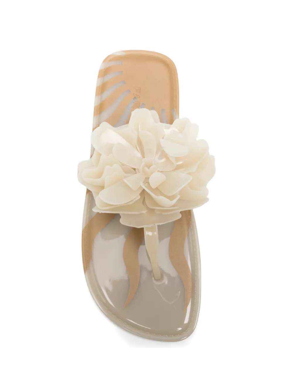 FARM Rio Teenslippers met bloemdetail Wit