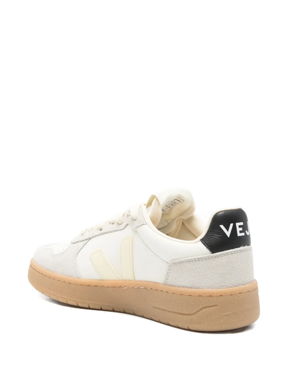 VEJA V-82 suede panelled sneakers Beige