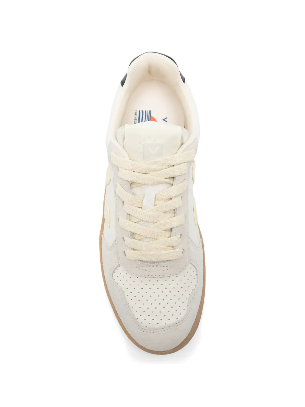 VEJA V-82 suede panelled sneakers Beige