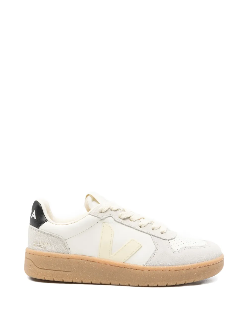 VEJA V-82 suede panelled sneakers Beige