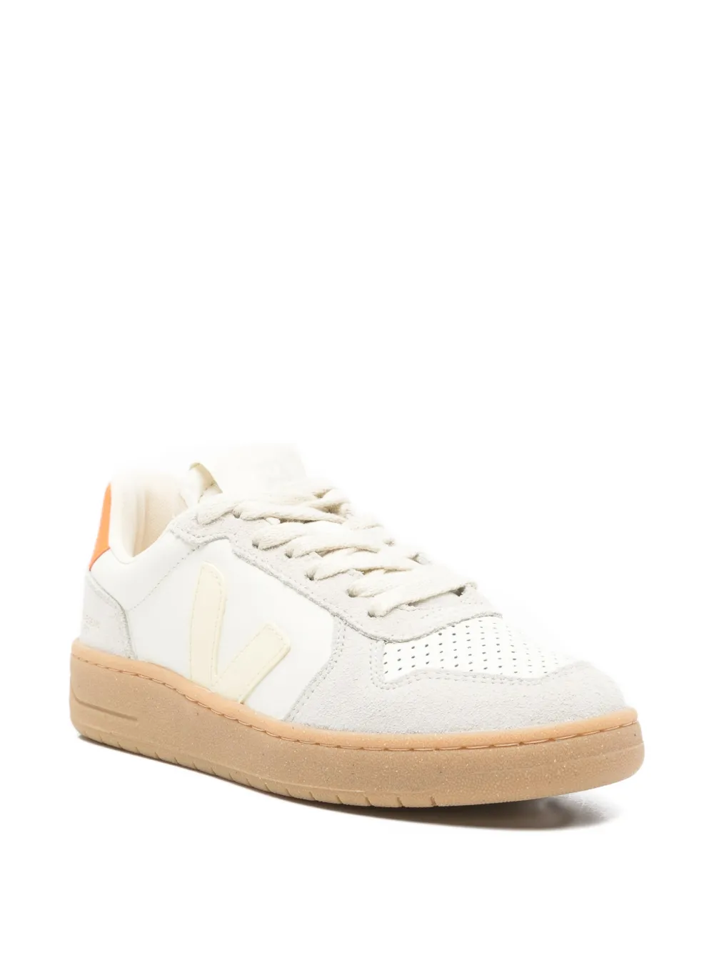 VEJA V-82 perforated suede sneakers Beige