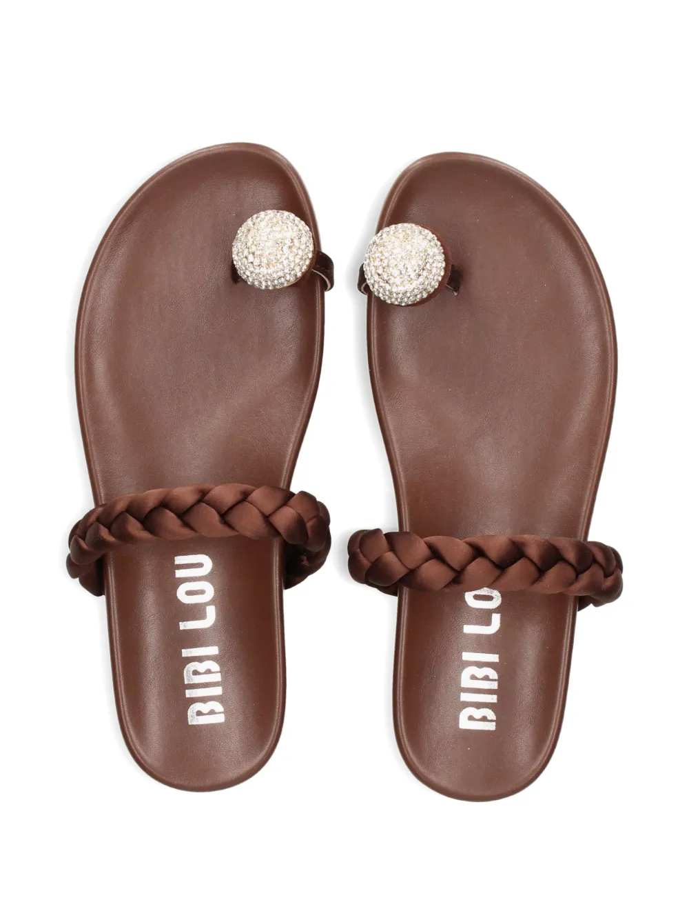 Bibi Lou braided rhinestone sandals Bruin