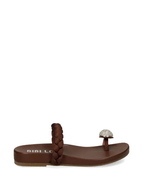 Bibi Lou braided rhinestone sandals