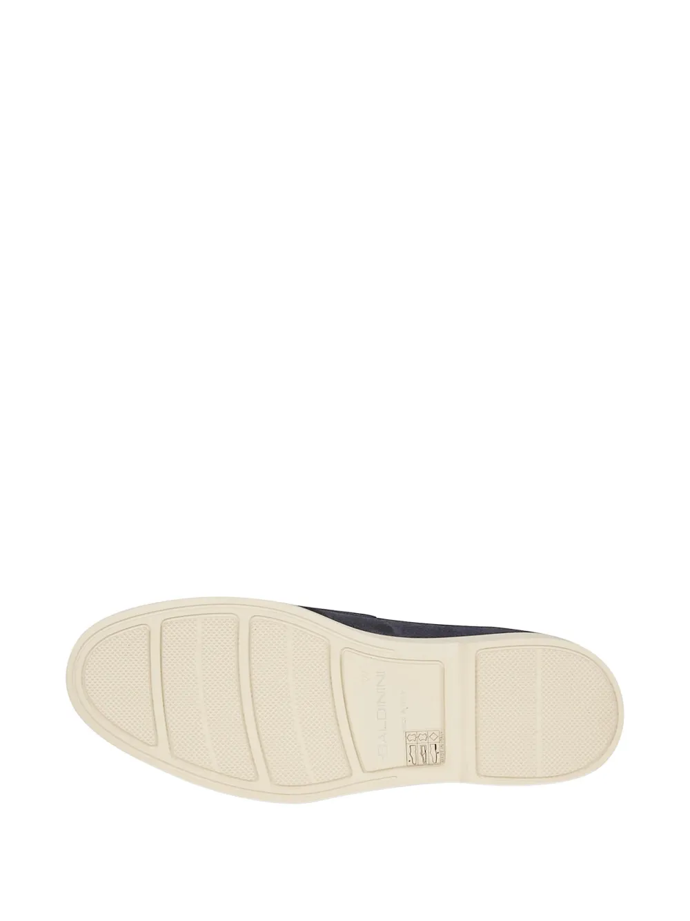 Baldinini contrast-trim suede loafers Blauw