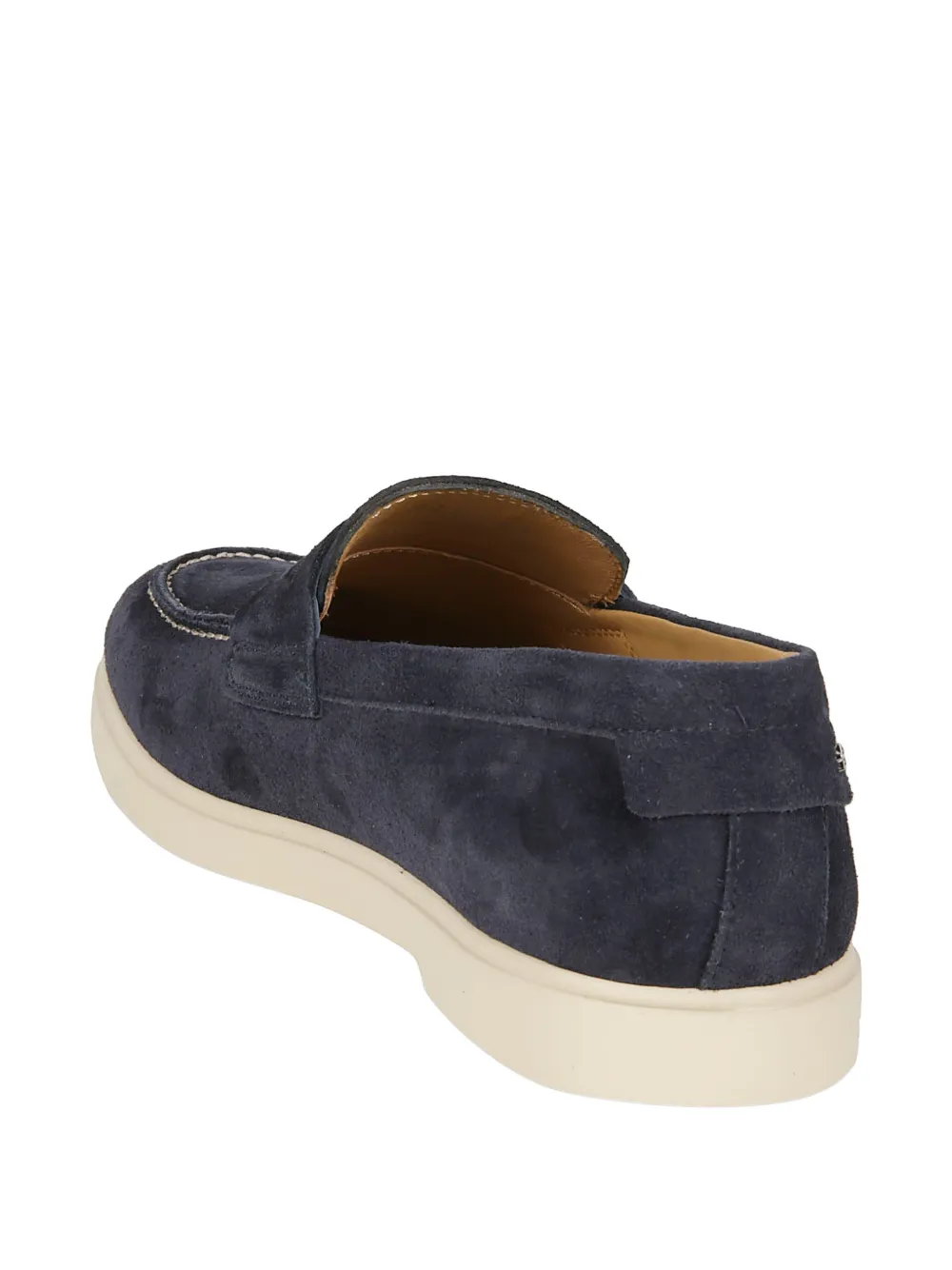 Baldinini contrast-trim suede loafers Blauw