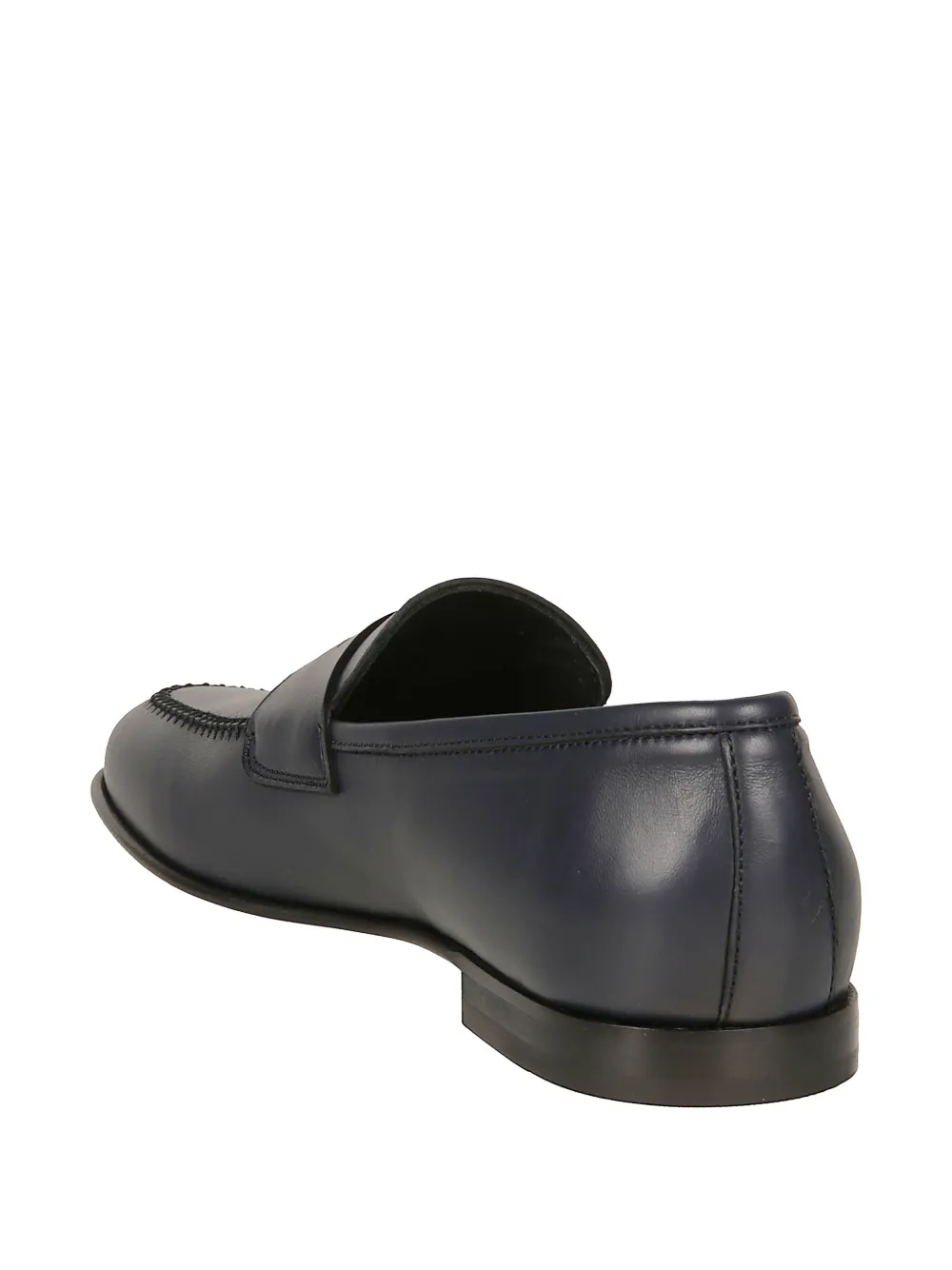 Baldinini leather penny loafers Blauw