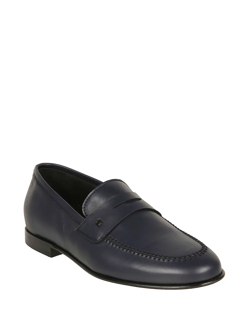 Baldinini leather penny loafers Blauw