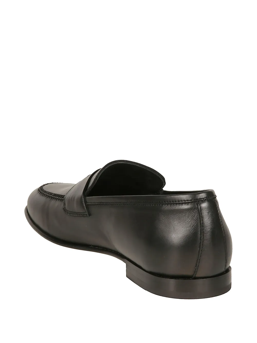 Baldinini leather penny loafers Zwart