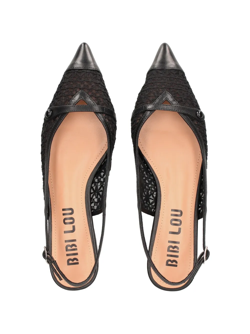 Bibi Lou Xaia point-toe slingback pumps Zwart