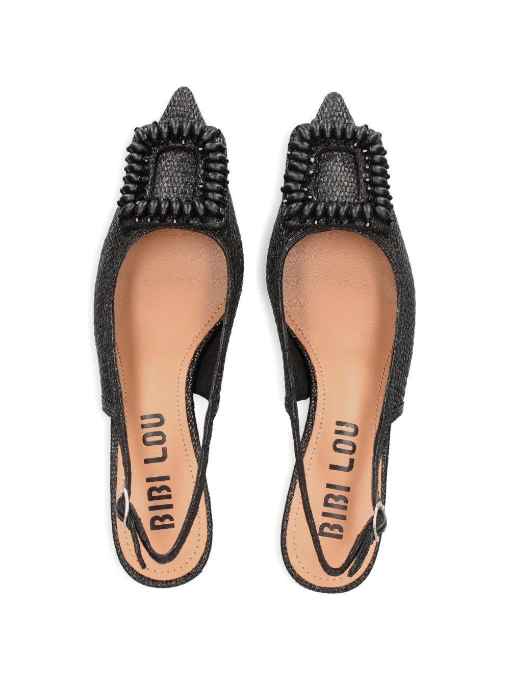 Bibi Lou beaded buckle pumps Zwart