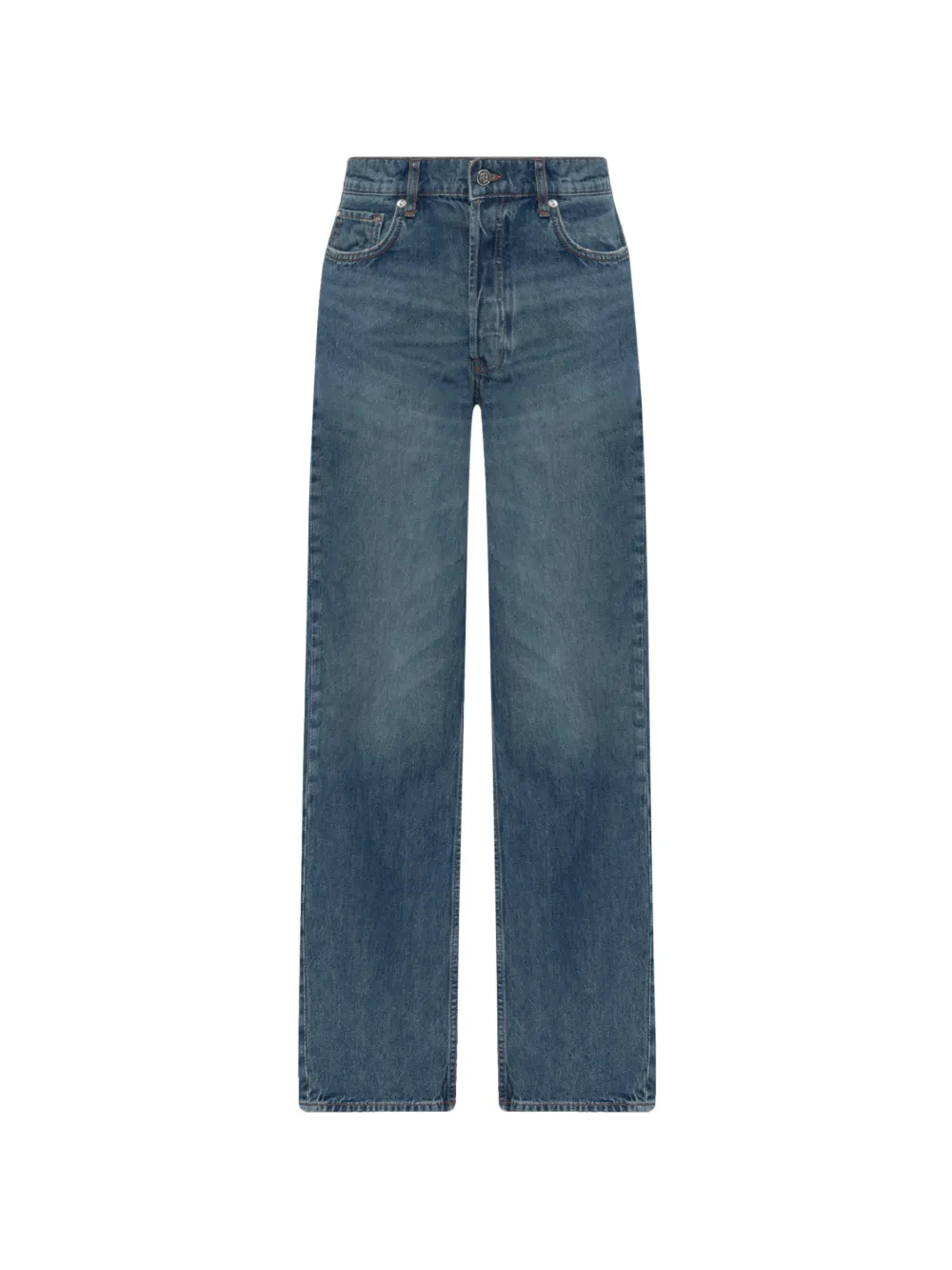 ANINE BING Bodhi straight-leg denim jeans - Blu