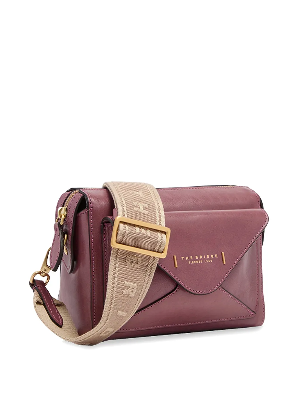 The Bridge Crossbodytas met logo Paars