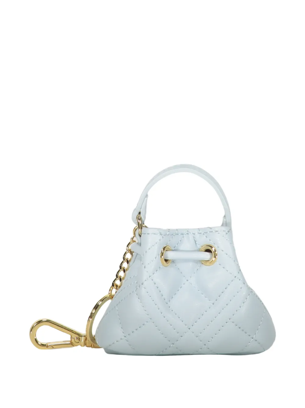  Love Moschino Quilted-bag Keyring - Blue 