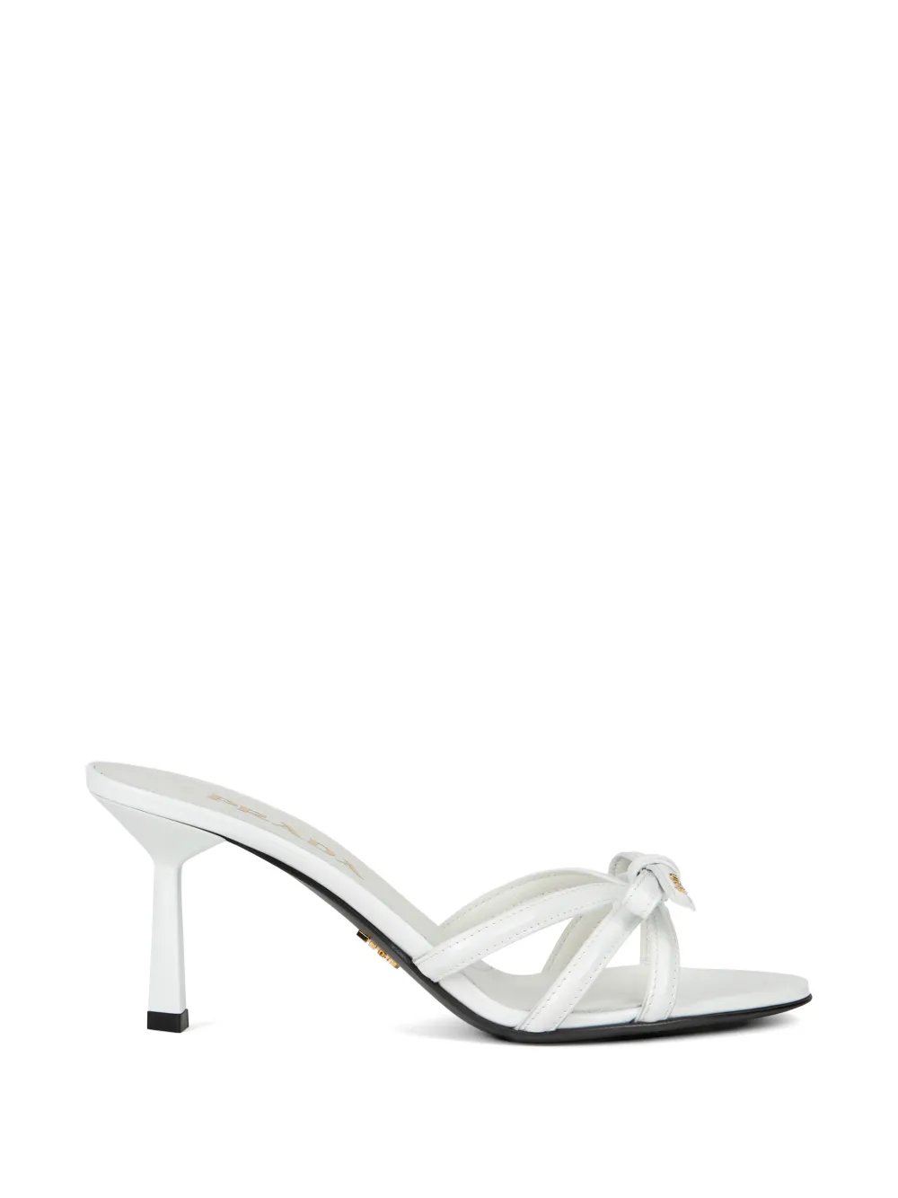 Prada bow-strap heeled sandals Wit