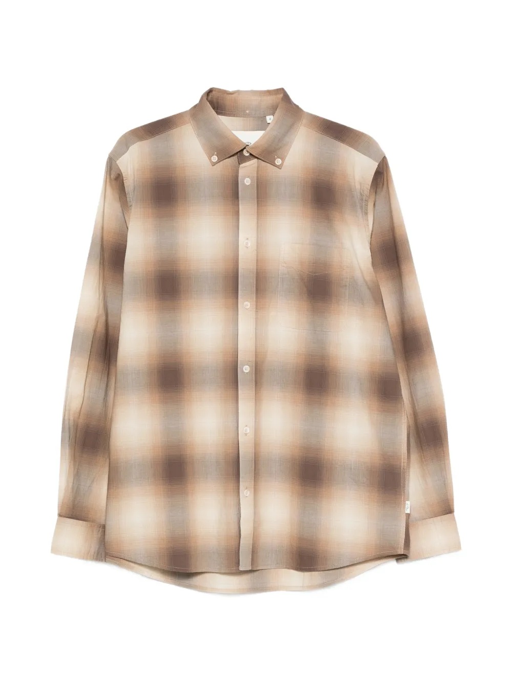 Les Deux Kent check-pattern button-down shirt - Marrone