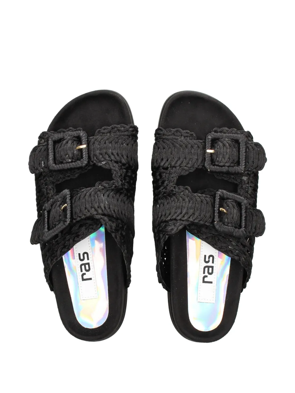 Ras buckled sandals Zwart