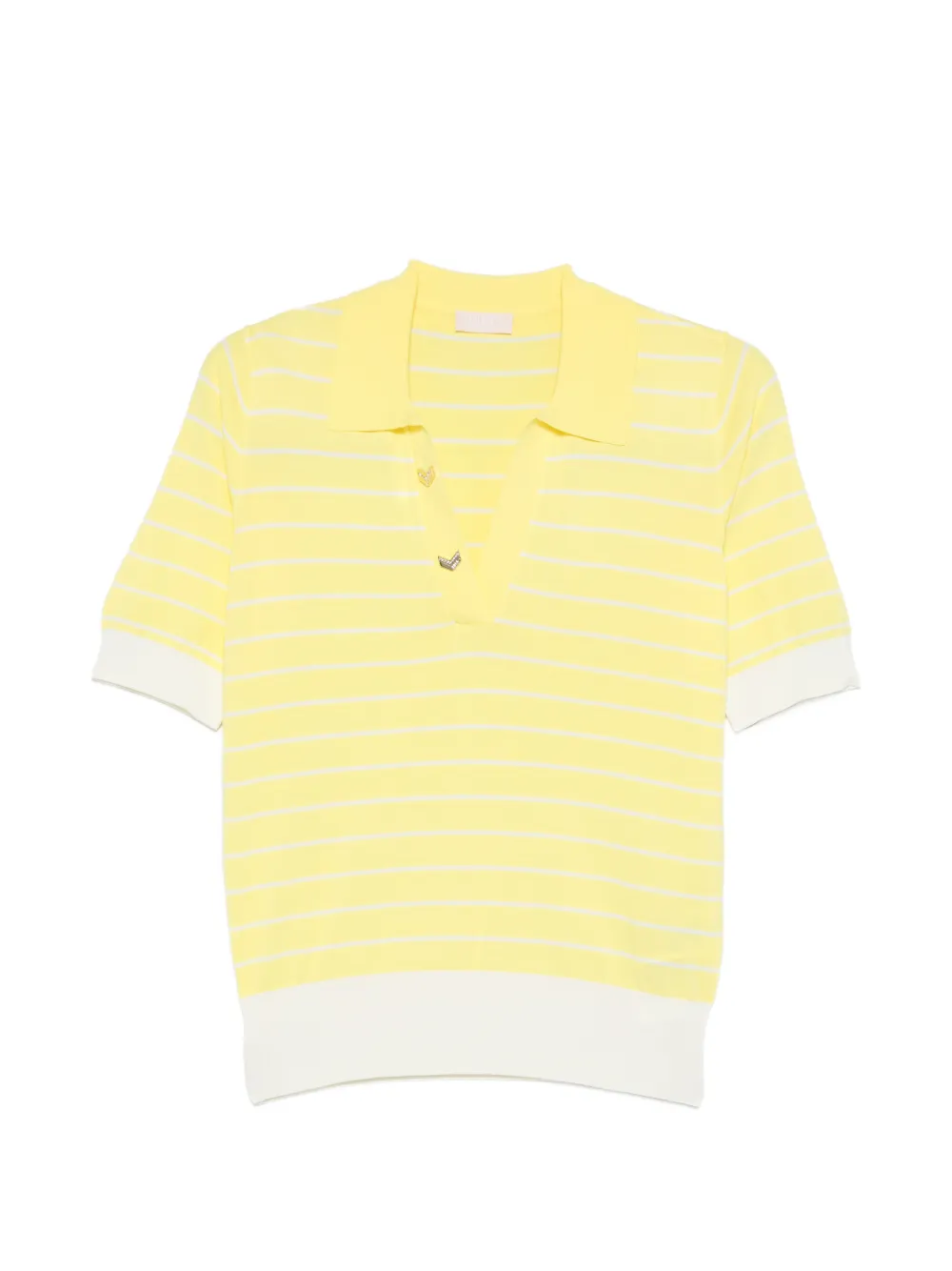 LIU JO striped polo knitwear - Gelb