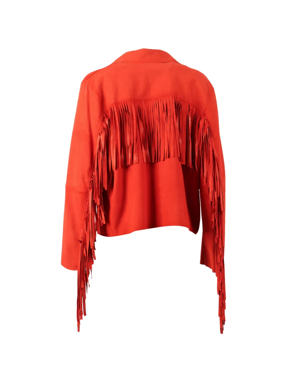  Bully Fringe-detail Suede Jacket - Rosso 