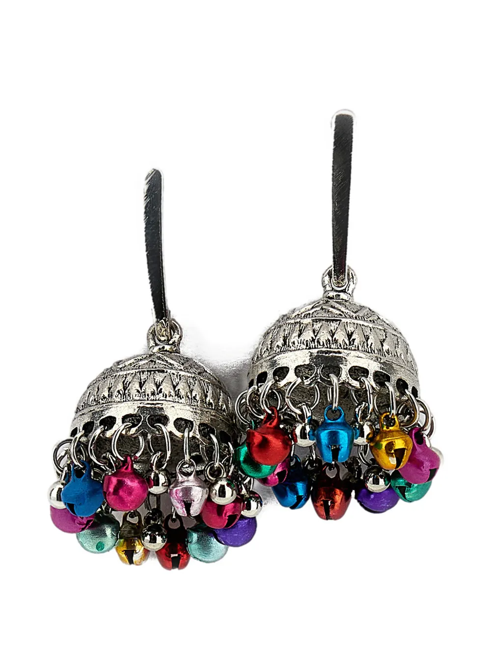 HUI MILANO bell-embellished drop earrings - Argento