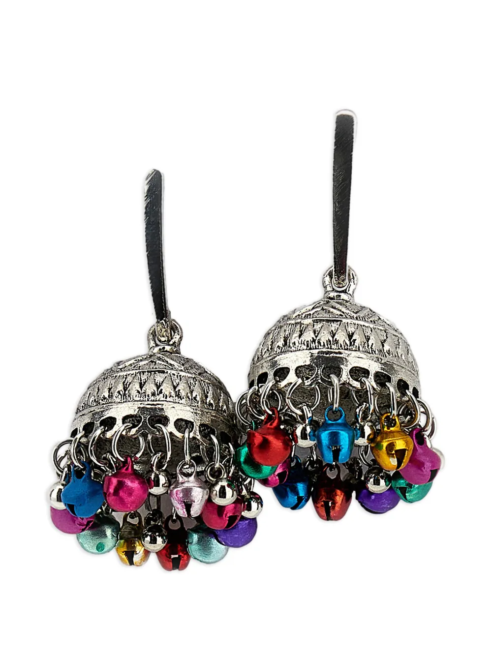 HUI MILANO bell-embellished drop earrings - Argento