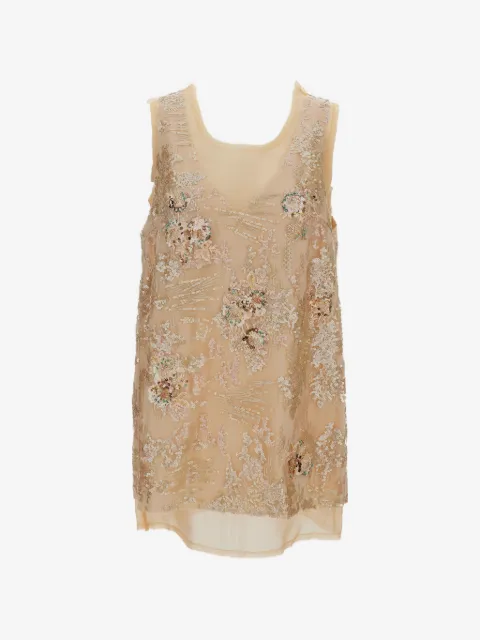 HUI MILANO Bluse mit verziertem Ausschnitt