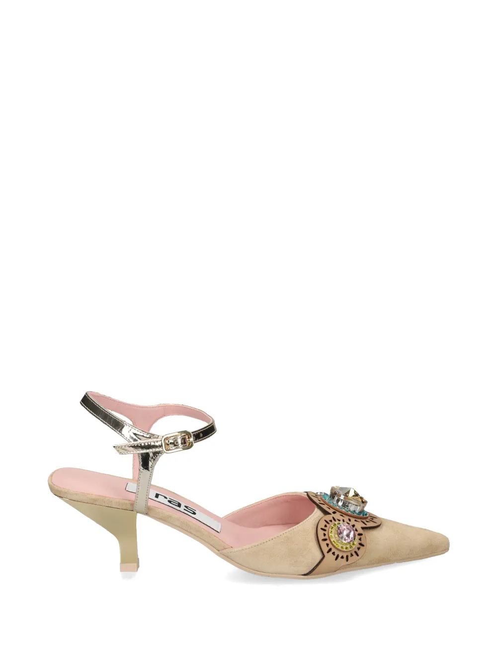 Ras Ankle Strap Embellished Pumps