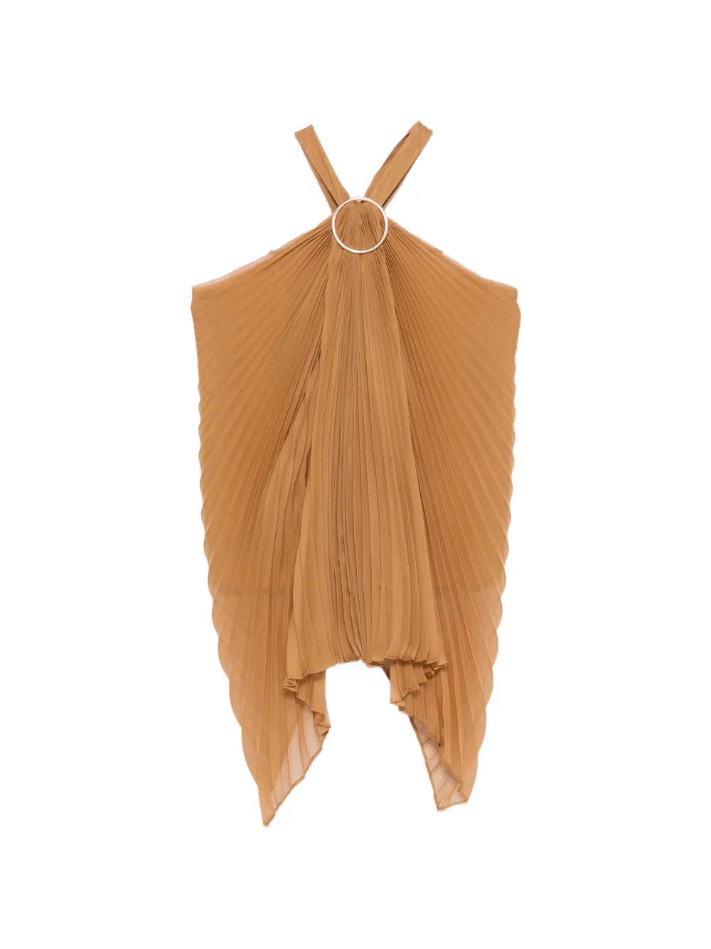 Max Mara Mxevalzer ring pleated top - Toni neutri