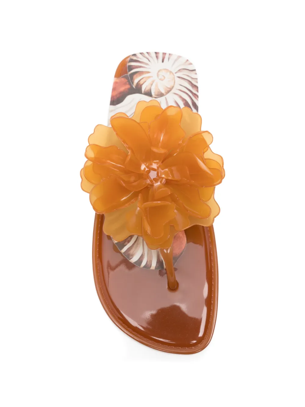 FARM Rio Teenslippers met bloemenprint Bruin