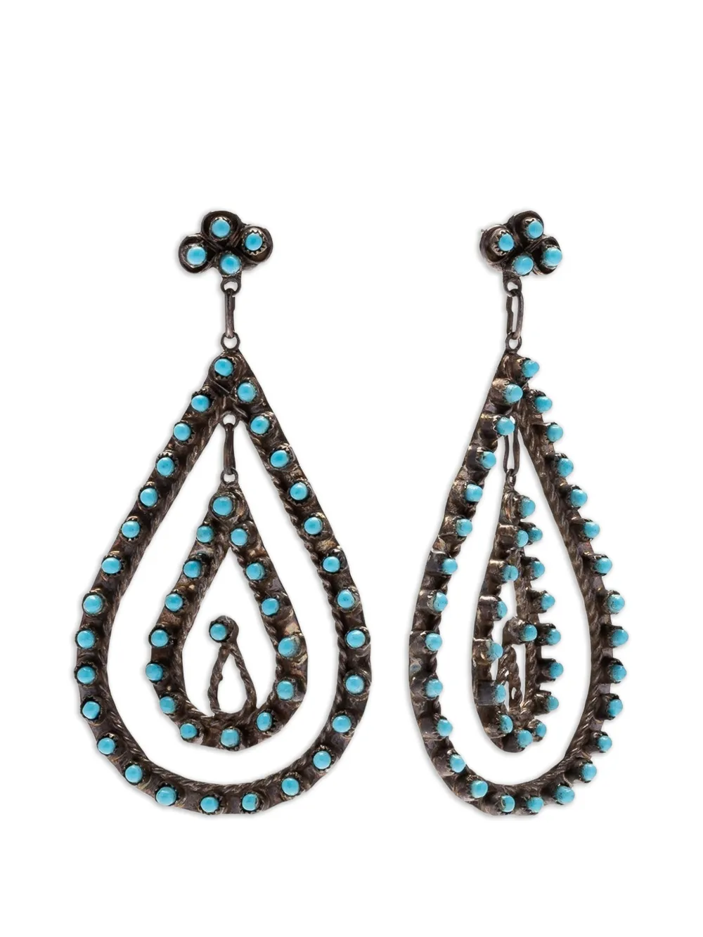 Fortela turquoise drop earrings - Nero