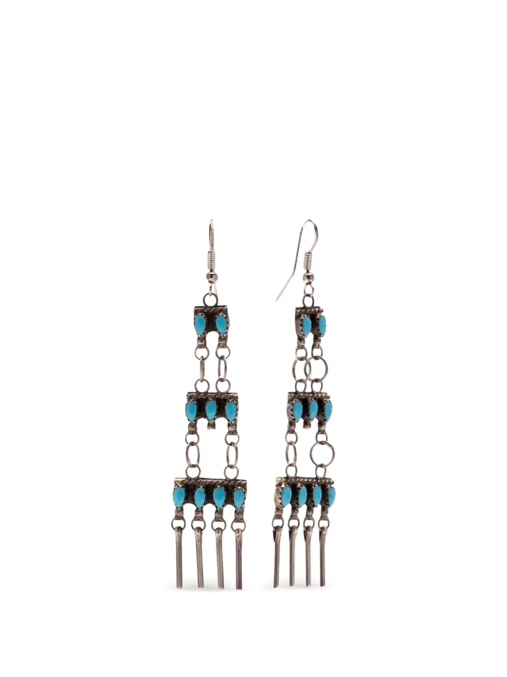 Fortela turquoise drop earrings - Argento