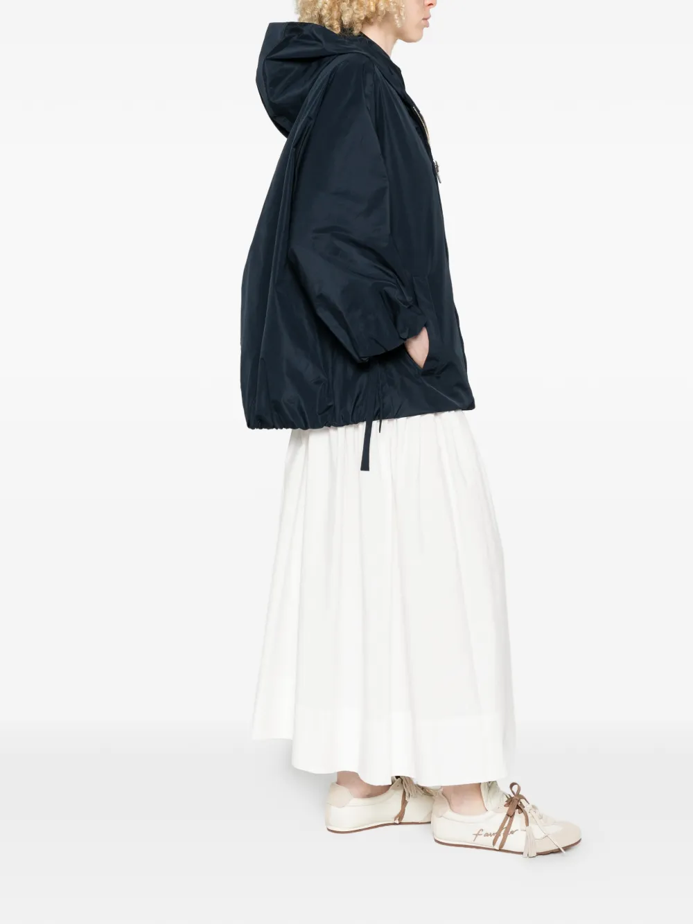 'S Max Mara Jas met trekkoord en capuchon Blauw
