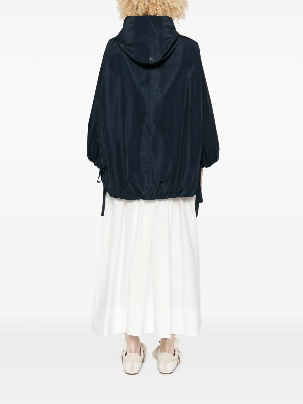 'S Max Mara Jas met trekkoord en capuchon Blauw