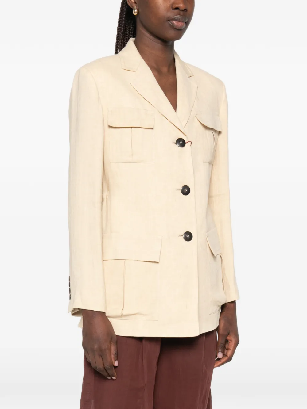 Max Mara Jas met knopen Beige